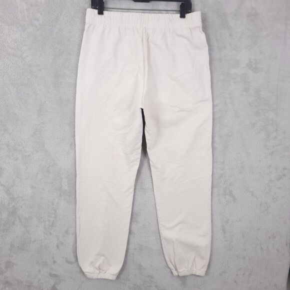 Talentless Sweatpants Jogger Mens Off White Size M Elastic Waist Drawstring - Picture 8 of 13
